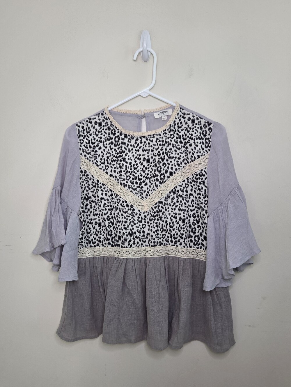 Women's Umgee Animal Print Boho Top Sz Small
